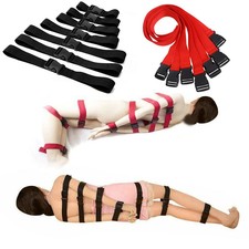 7 Stück Gürtel Bondage Nylon Seile mit Schlüsselloch Handschellen Fußschellen DE