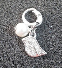 FOSSIL Charm / Anhänger VOGEL und PERLE, unbenutzt