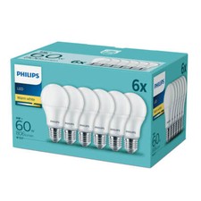 6er-Set Philips LED Birne E27 9W 806Lm Warmweiss 2700K wie 60W