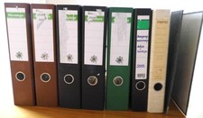 5 Aktenordner + 1x Doppelord.,DIN A4,8cm und 2x Aktenord. DIN A4, 4cm breit