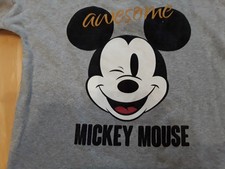 Sweatshirt Pullover grau Mädchen Damen Gr. XS mit Kapuze Mickey Mouse Micky Maus