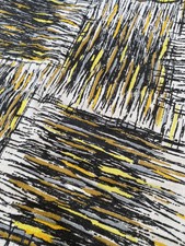 1970er VINTAGE ABSTRAKT STOFFMUSTER UPCYCLE KITSCH ZUHAUSE VW VAN WOHNWAGEN RETRO