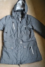 Jack Wolfskin Damen Outdoor Jacke Steppmantel Anorak Kapuze grau Gr. M od 38/40