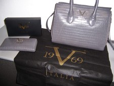 Tasche Damen Versace 19V69 ITALIA Grey/Silver Groß mit passendem Portemonaie OVP