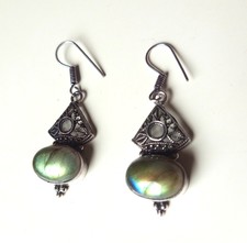 Wunderschöne 925 Silber pl Labradorit Ohrringe Geschenk