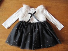 festliches Kleid Baby Gr. 80 Weihnachten  Weste Tüll Glitzer Advent 12-18 Mon