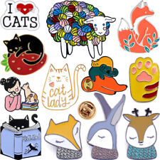 Tier Emaille Anstecknadel Bauernhof Wald Pet Abzeichen Brosche Accessoire Tasche Geburtstag Geschenk