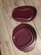 2 x Tupperware Omelett-Meister Rührei Micro Delight Mikrowelle 430 + 775 ml lila