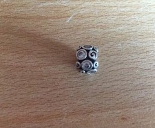 Original Pandora 1  Element Wirbel Silber  Mit Steinen Charms Top Zustand