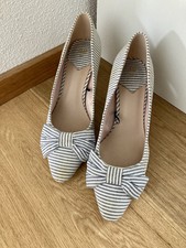 Damen Pumps H&M blau-weiß gestreift 40 (verfärbt!)