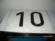Deutsche Bahn Eisenbahn Schild Emailschild Nummernschild Nummer 10 