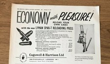 STGUN25) Advert5x8" Cogswell & Harrison Ltd, neue Lyman Spar-T Nachladepresse 
