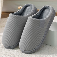 Hausschuhe Damen Herren Winter Warme Indoor Rutschfeste Baumwollpantoffeln DE