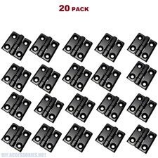 20 x 40mm Hintern Scharniere Tür Metall schwarz Scharnier Schrank Aluminium Box Backflap Schuppen