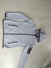 CMP Damen Strickjacke Fleecejacke Outdoor Freizeit Hoodie Zip hellgrau Gr 40