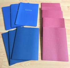 11 Bewerbungsmappen 3-teilig mit Klemmschienen rot und blau