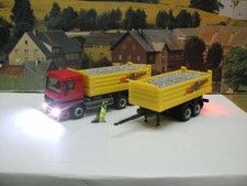 Modellauto HO 1:87  LKW 1 mit Hänger  ++++ mit Super SMD Beleuchtung,Kirmes 