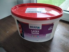 Latex Satin 12,5 Liter Premium-Acryl-Latex-Innenfarbe seidenglänzend weiß Relius