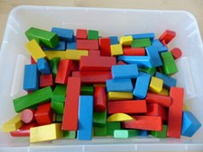 187 Holzbauklötze + 1 Eichhorn der Marke Eichhorn, Holzbausteine, Bausteine