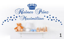 Kleiner Prinz Name Kinderzimmer Stern Deko Junge Geburt Wandaufkleber WandTattoo