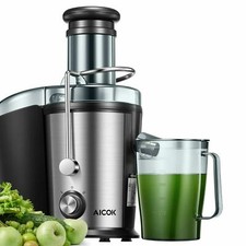 Entsafter Saftpresse Edelstahl 800W BPA Frei Große Öffnung Obst Zentrifugal