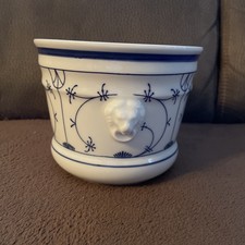 Blumentopf - Übertopf - Blumen Topf - Strohblume - blau weiß - Porzellan