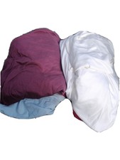  Spannbettlaken 90x200 glänzend 2 x weiss 1 x rot. 1 x hellblau, 1 x pflaume