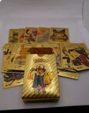 55 PCS Pokemon Karten Sammlung Bundle Metall Gold  Mega 2022