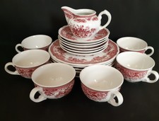 Villeroy & Boch Fasan rot 19-teiliges Teeservice sehr gut erhalten