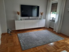 Sovereign Teppich Kibek Uni Teppich 160 x 230 cm Gewebt silber grau TOP NP  229 