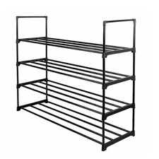 4 Tier Schuhregal ausziehbar und stapelbar Multi Schuhe Aufbewahrung Organizer