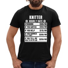 LUSTIGES STRICK STUNDENPREISE SCHWARZES T-SHIRT JOB PAD GESCHENK