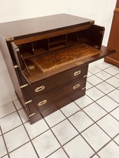 Alt Schiffskommode Anrichte Englischer Kolonial Schreibtisch Schrank Antik Leder