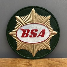 BSA Gold Star Motorrad Schild 24cm Retro Gusseisen Wand Biker Plaque Garage