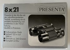 Kleines Fernglas "Presenta " 8 X 21 OVP Mit Tasche Klappbar Leicht Präzise
