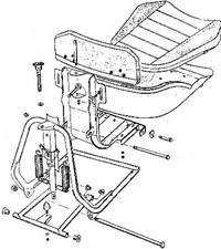 Mc Cormick IHC delux Sitz Sable Sitz Ersatzteil Gleitrolle +Bolzen