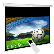 Avlux Heimkino Beamer Motorleinwand 244 x 137 cm 16:9 HDTV 3D NEUWERTIG VP24