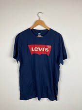 *VINTAGE* LEVI's Original Basic T-Shirt Design Logo Kult Mode, XL, blau navy rot