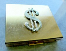 RAR! Portokasse Petty Cash US Dollar Kleingeld-Box Messing 50er Jahre