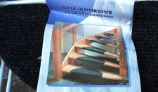 Stufenmatten halbrund Anthrazit Treppenstufen Teppich 13 Stück selbstklebend unb