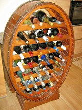 Großes Fass als Weinregal aus Holz  Platz für 36 Flaschen Sekt Wein Getränke
