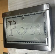 Edelstahl Briefkasten Wandbriefkasten Postkasten Zeitungsrolle  Mailbox Fach Neu