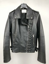 Sexy & lässige schwarze Kunstleder Biker Jacke & Blazer Gr. XL