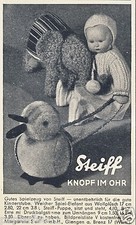 Steiff Puppe Elefant Ente Reklame von 1935 Kuscheltier stuffed animal ad Werbung