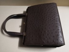 Vintage Exotisches Leder Handtasche Tasche Braun Neuwertig