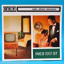 DDR Werbung RFT Fernseher Ines 1001 ST aus Stassfurt 1968 Prospekt B