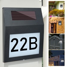 Solar Hausnummer Hausnummernleuchte LED IP65 Edelstahl Hausnummernbeleuchtung