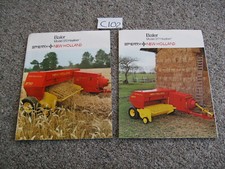 VINTAGE SPERRY NEW HOLLAND BALRENMASCHINE 370 & HAYLINER 377 TRAKTOR VERKAUFSBROSCHÜREN 