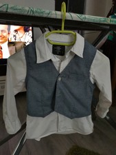 Gr.110 H&M Hemd und Weste Junge 