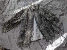 Damen Jacke Echtleder Pelzmantel Größe M Wintermantel Vintage Boho 60s Jacke